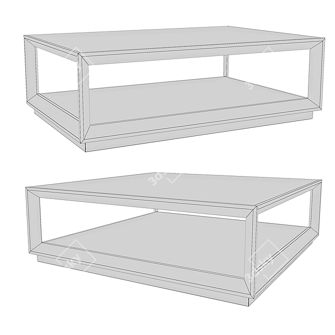 Tosconova Small Table: Club Base 3D model image 2
