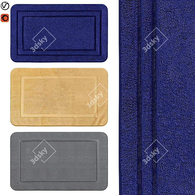 Modern Bath Rugs 3D model image 1