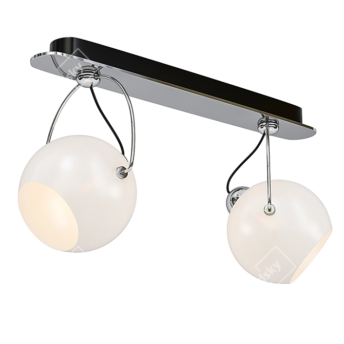 Elegant Beluga White Ceiling Light 3D model image 1