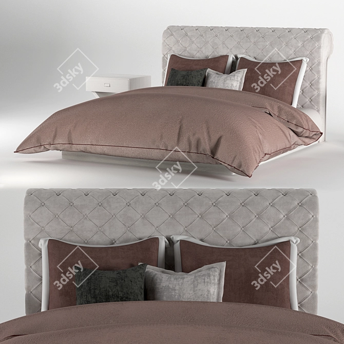 Modern Adler Shelter Bed & 2 Small Tables 3D model image 6