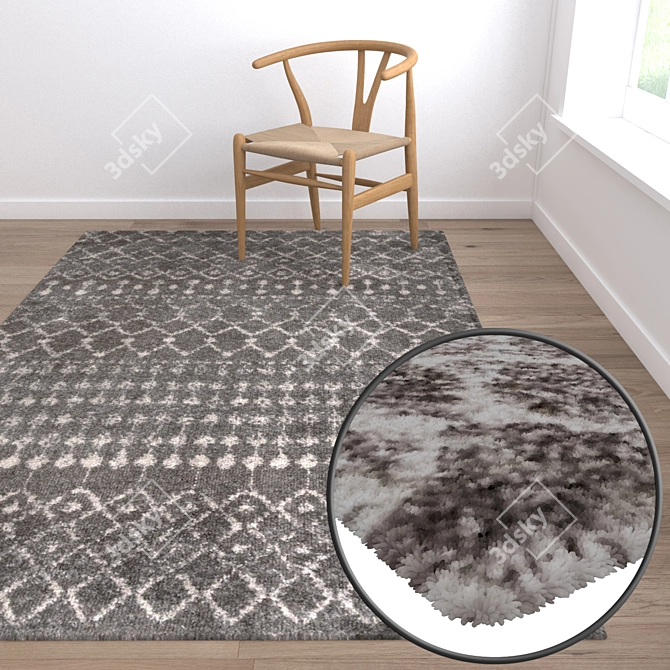 Title: High-Quality Carpets Set 3D model image 5