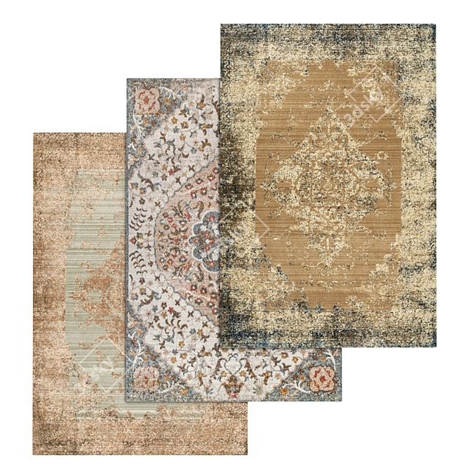 Luxury Carpet Set: High-Quality Textures for Stunning Renders 3D model image 1