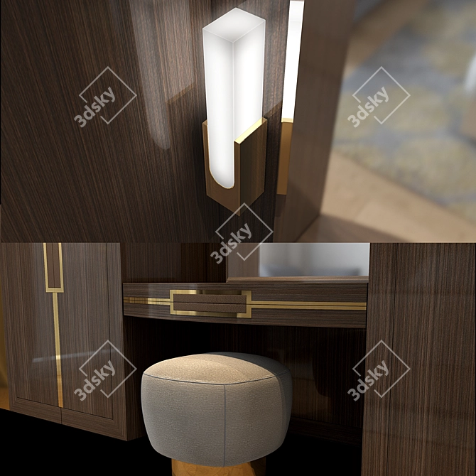 Glam Reflections Dressing Room 3D model image 3