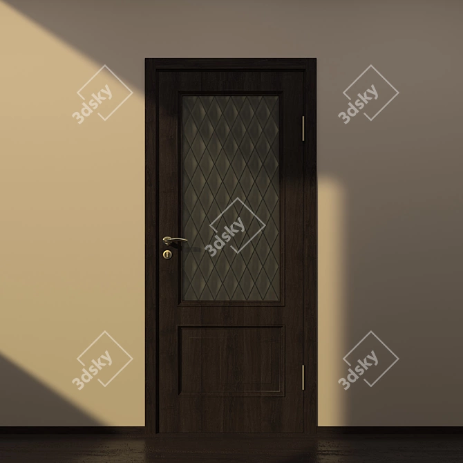 Title: Sherman Anthracite Glazed Interior Door 3D model image 2