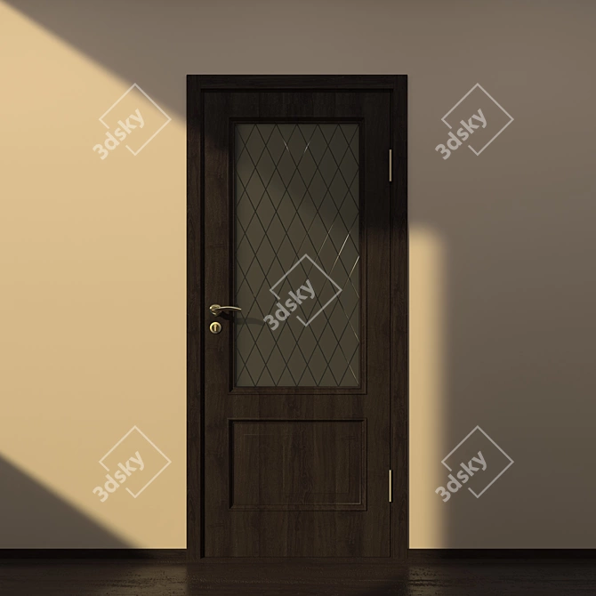 Title: Sherman Anthracite Glazed Interior Door 3D model image 6