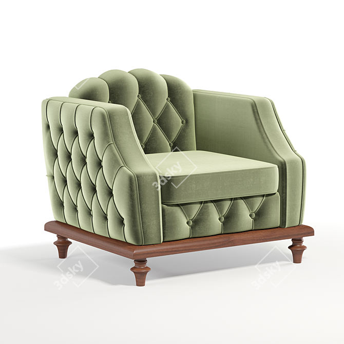 Luxurious Chesterfield Brighton Sofa 3D model image 2