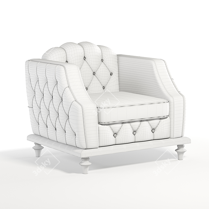 Luxurious Chesterfield Brighton Sofa 3D model image 3