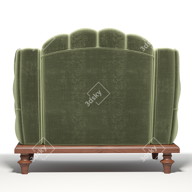 Luxurious Chesterfield Brighton Sofa 3D model image 5