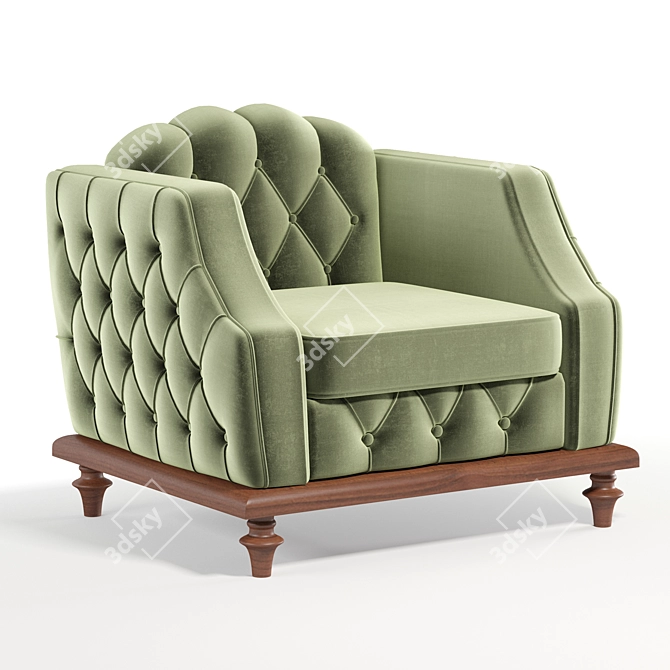 Luxurious Chesterfield Brighton Sofa 3D model image 6