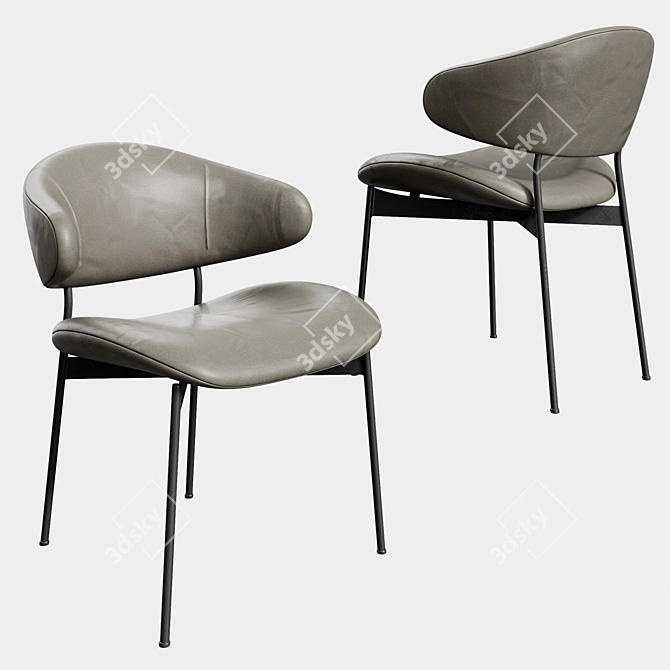 Luz Chair: Sleek and Stylish Seating. 3D model image 1