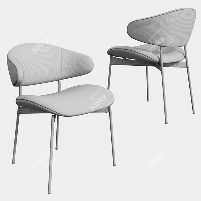Luz Chair: Sleek and Stylish Seating. 3D model image 2