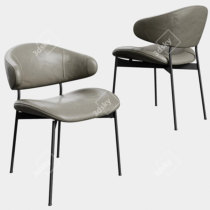 Luz Chair: Sleek and Stylish Seating. 3D model image 3