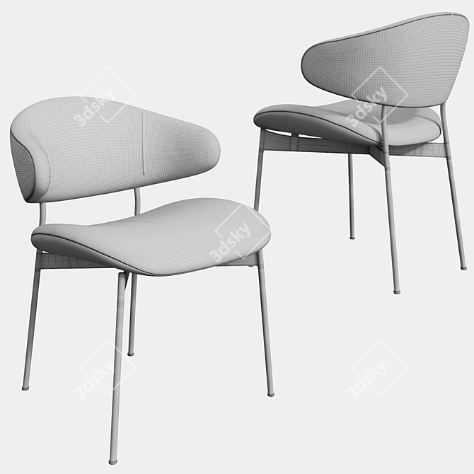 Luz Chair: Sleek and Stylish Seating. 3D model image 4