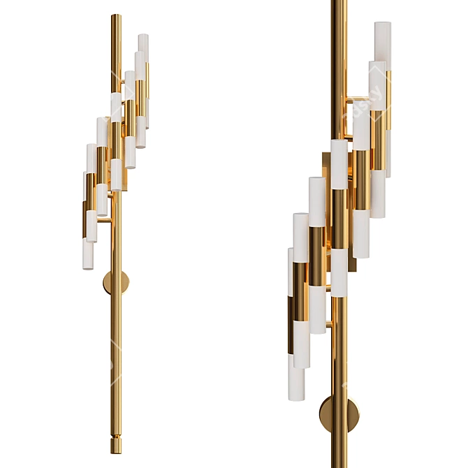 Luxxu Waterfall Torch Wall: Elegant Lighting Fixture 3D model image 1