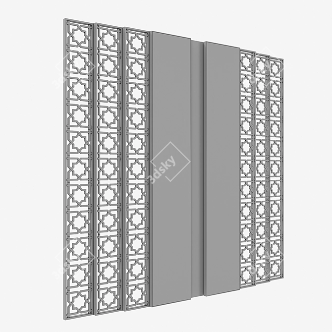 Elegant Dividing Screen 3D model image 5