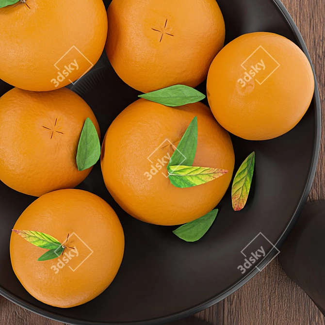 Delightful Orange Decor Set 3D model image 5