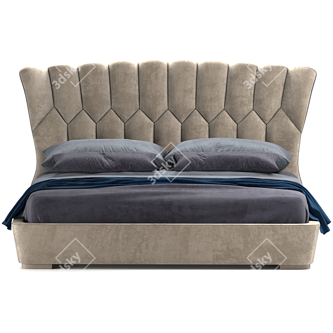  Mollie Bed: Sleek and Stylish Slumber 3D model image 4