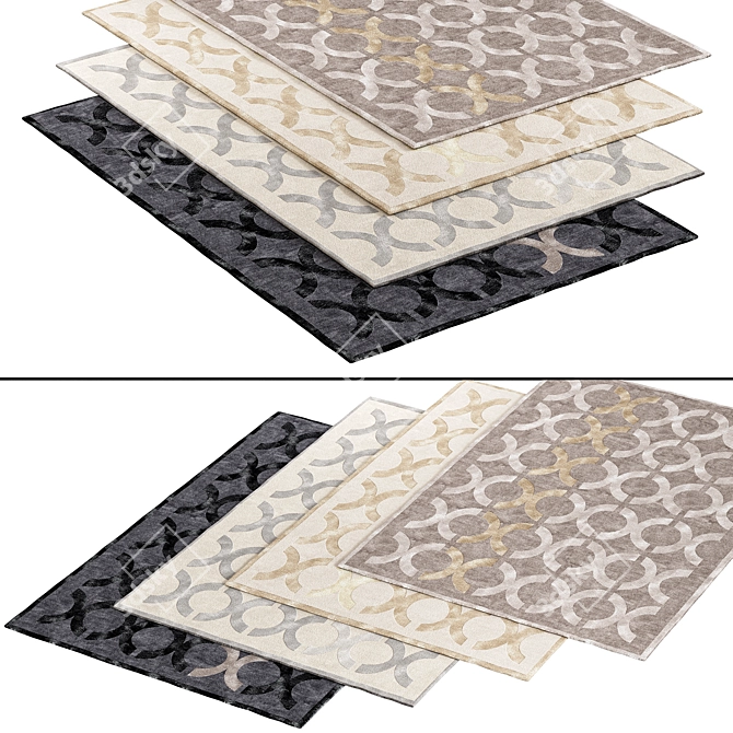 Large Vintage Rug, 200x300 cm 3D model image 2