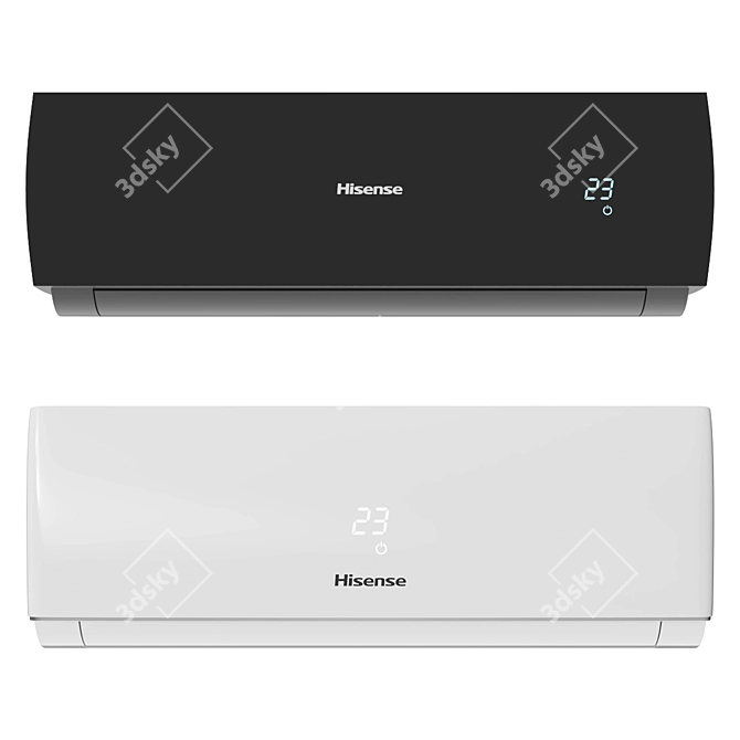 High-Performance Hisense Air Conditioners 3D model image 2