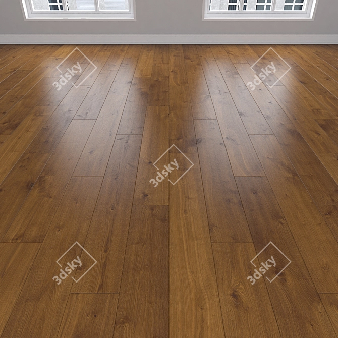 Versatile Parquet Oak: Herringbone, Linear & Chevron 3D model image 2