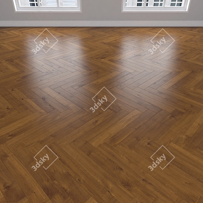 Versatile Parquet Oak: Herringbone, Linear & Chevron 3D model image 3