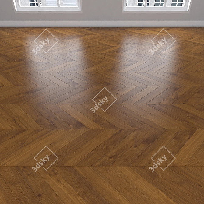 Versatile Parquet Oak: Herringbone, Linear & Chevron 3D model image 4