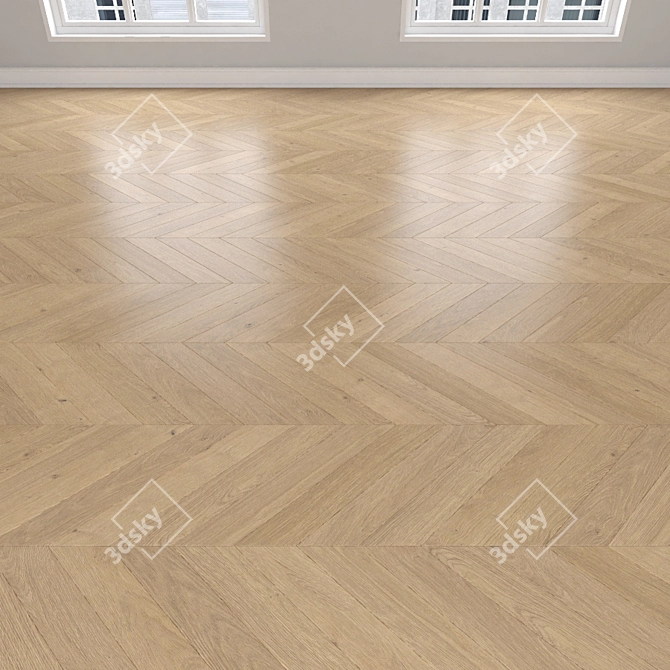 Versatile Parquet Oak: Herringbone, Linear, Chevron 3D model image 4