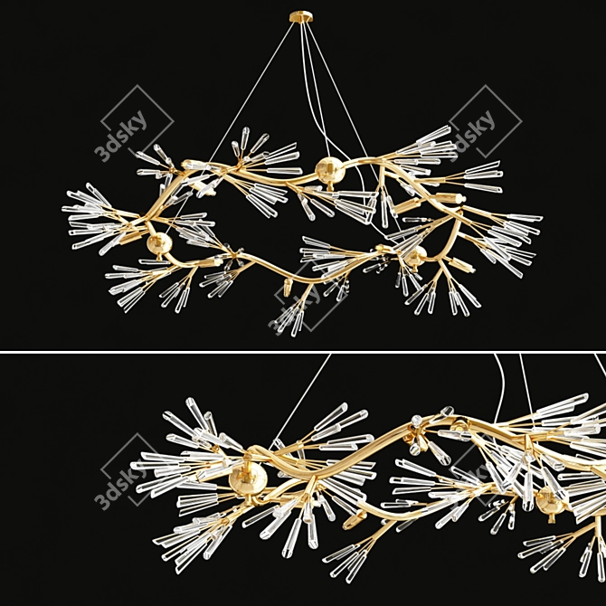 Luna: 120cm Diameter Modern Lighting Fixture 3D model image 1