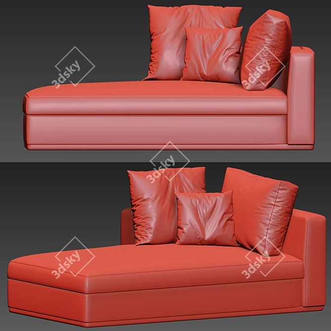 Elegant Minotti Powell Chaise 3D model image 3