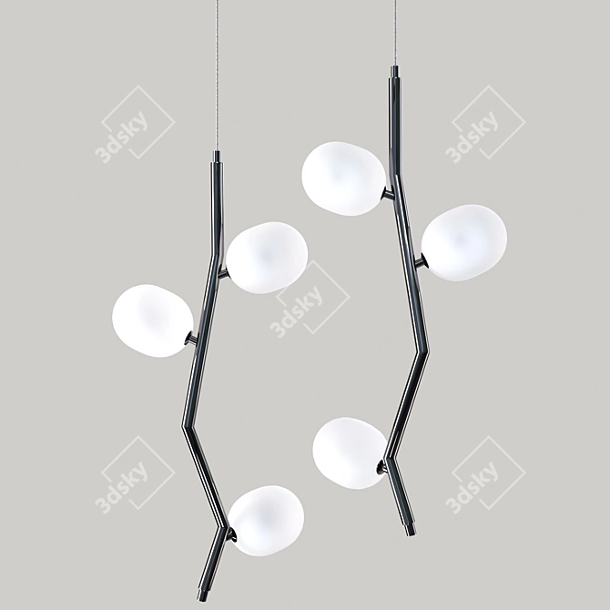 Stylish Branch Pendant Light 3D model image 1