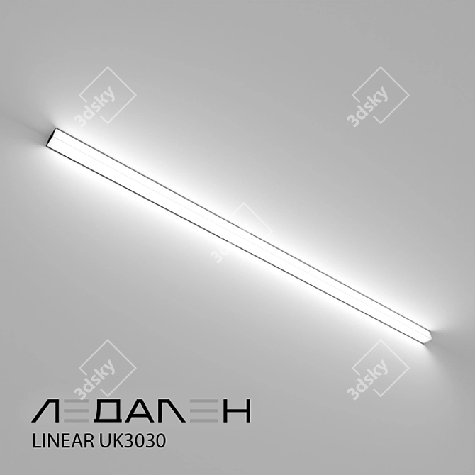 Title: Sleek Linear U3030 Pendant Light 3D model image 5