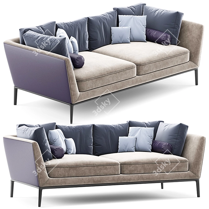 Modern B&B Atoll Sofa 3D model image 1