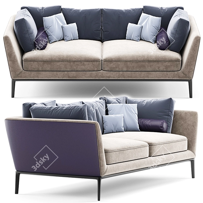 Modern B&B Atoll Sofa 3D model image 2