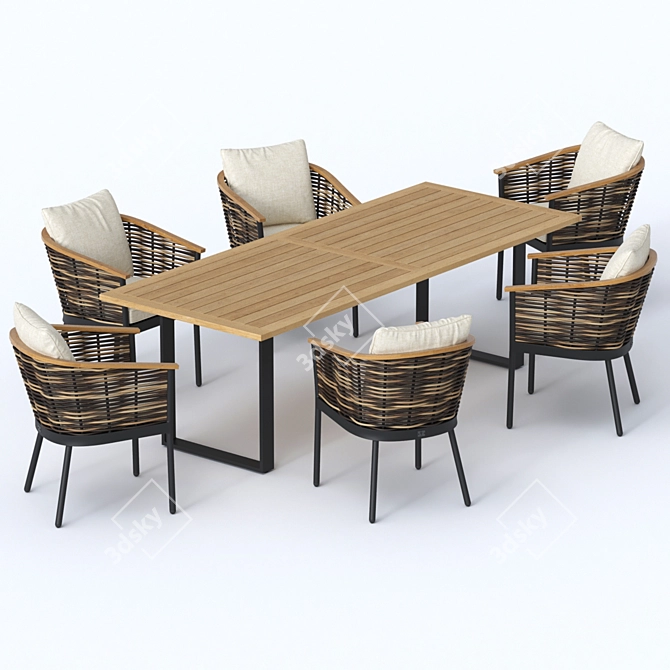 Elegant Slettvoll Marty Chair & Robin Table 3D model image 1