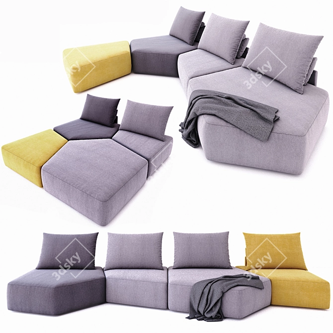 Feydom Matacao: Stylish Modular Sofa 3D model image 1