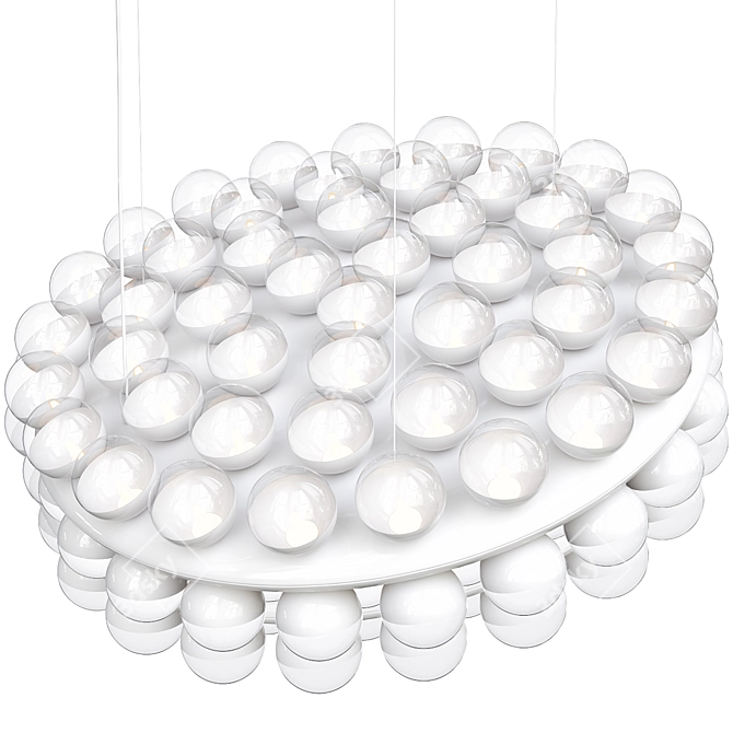 Modern Prop Light Round Double: Sleek and Stylish Illumination 3D model image 3