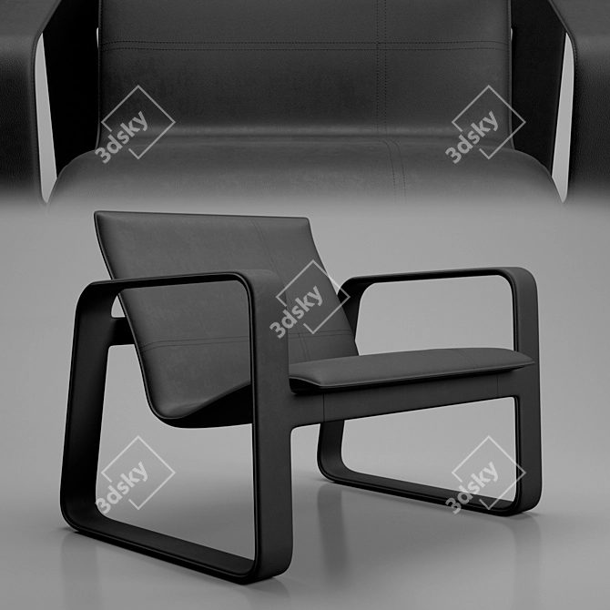 Elegant Nubi Poltrona Chair 3D model image 1