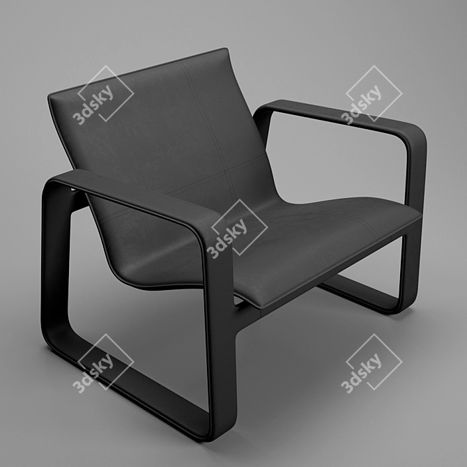 Elegant Nubi Poltrona Chair 3D model image 4