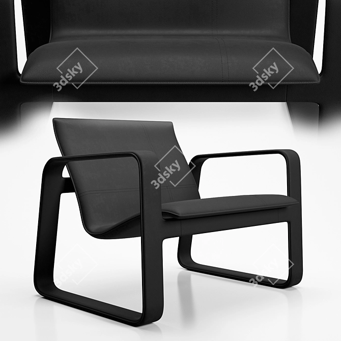 Elegant Nubi Poltrona Chair 3D model image 6