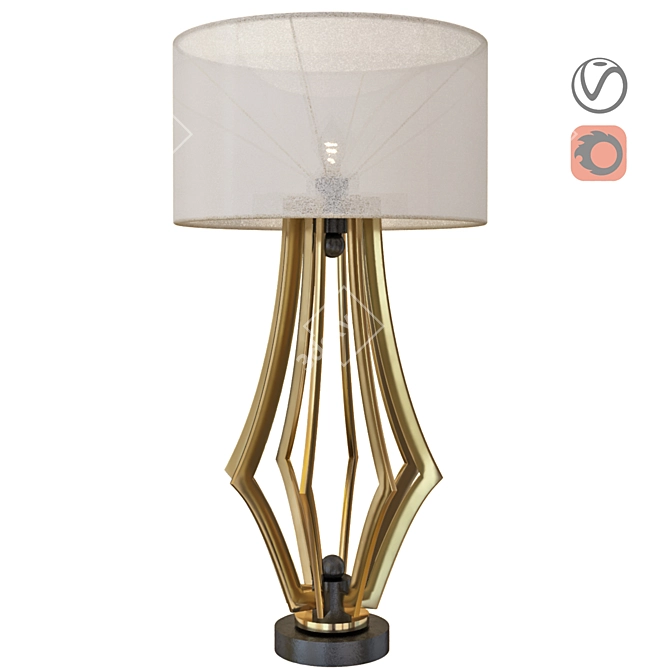 Sleek Illumination: Modern Table Light 3D model image 1