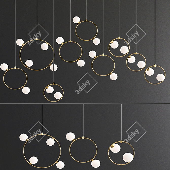 Sleek Exist Pendant Lights 3D model image 1