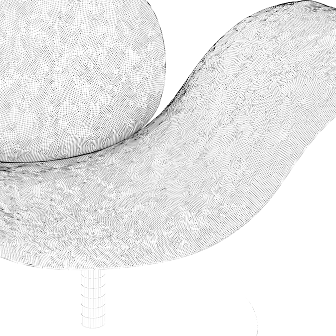 Modern Asymmetric Dove Chaise 3D model image 4