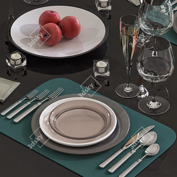 Modern Decor Table Set 3D model image 2