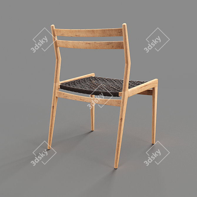 Tangle Woven Rope Dining Chair 3D model image 5