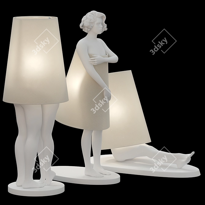 Modern Sculpture Lampshade 3D model image 2