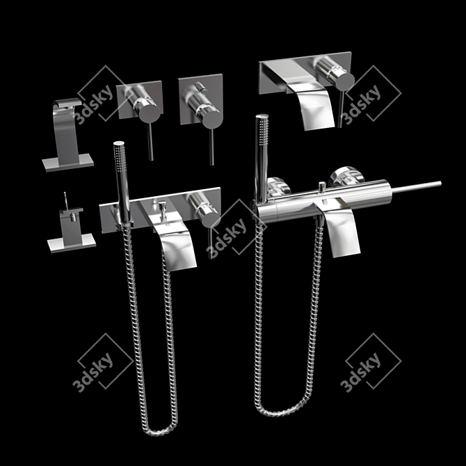 Migliore Tor 9002 Chrome Bath Mixer 3D model image 1