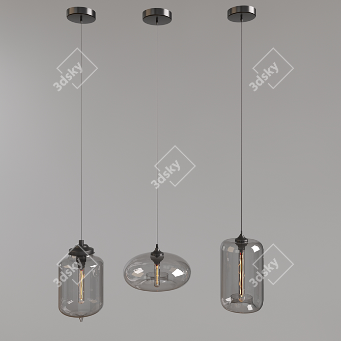 Affordable Pendant Lamps: Sleek and Modern 3D model image 2