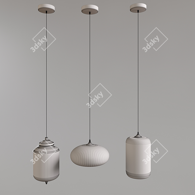 Affordable Pendant Lamps: Sleek and Modern 3D model image 3