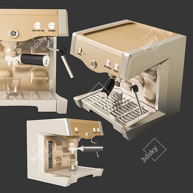 Sleek Espresso Machine 3D model image 1