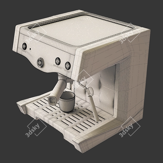 Sleek Espresso Machine 3D model image 2